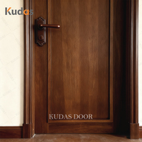 Porte ronde en bois massif avec cadre, design traditionnel américain en chêne rouge et noyer, pour la maison résidentielle