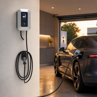 Borne de recharge murale AC 32A 22kW NECS Silver EVSE, corps métallique IP55 Type 2, pour usage extérieur, certifiée CE