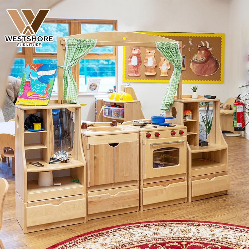 Daycare Wooden Kitchen Toys Montessori Nursery