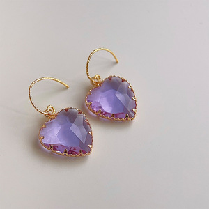 Glittering <b>Cute</b> Women Heart Shape Delicate <b>Earrings</b> Girl Jewelry Fashion Trend Party Gifts Geometric Accessories Exquisite - Product Image 6