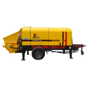 Mesin pemompa beton portabel daya diesel atau Listrik Trailer untuk kontraktor konstruksi