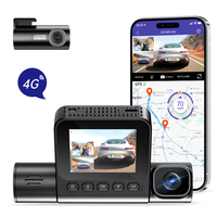 Caméra de tableau de bord AZDOME S58 4G LTE IPS résolution 2K pour interphone à distance en temps réel diffusion en direct GPS 3CH carte Sim avant/arrière