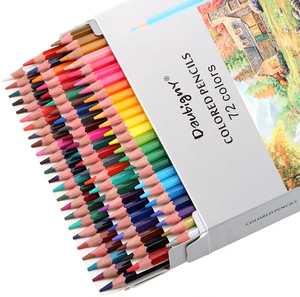 Boîte de crayons colorés à base d'huile, bois naturel, peinture professionnelle, 72 couleurs, 1 pièce - Product Image 1