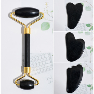 Rouleau de massage en jade DIY, meilleur outil anti-âge, rouleau facial original en obsidienne et jade - Product Image 5