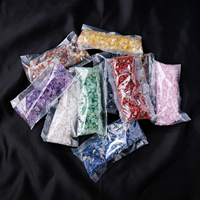 Vente en gros de copeaux de cristal naturel poli, améthyste et quartz rose mélangés, pierres précieuses pour le Feng Shui, la guérison Reiki, la décoration intérieure et les aquariums