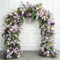 Fleurs artificielles pour décoration de mariage et fournitures, fleurs artificielles pour décoration d'arche circulaire, arche de fleurs pour mariage, fleurs en soie