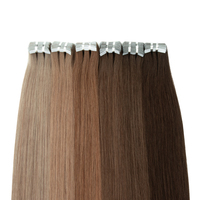 Extensions de cheveux humains naturels 100% vierges Remy russes, extensions adhésives ombrées, extensions de cheveux naturels