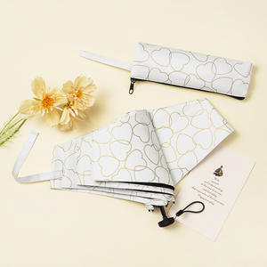 Parapluie pliant ultra-léger manuel à armature en aluminium, protection solaire et pluie, portable, compact, idéal pour les voyages, cadeau - Product Image 1