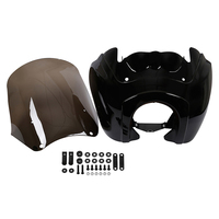 Carénage avant supérieur TCMT et pare-brise de 15 pouces pour Harley Dyna Low Rider 2006-2017, capot de phare de moto, pare-brise