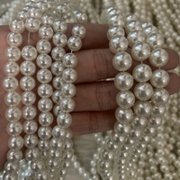Perles en Plastique ABS Libres Haute Brillance 8 mm 10 mm 12 mm Blanc et Beige, Imitation Nacre, 500g/Sac pour Fabrication de Bijoux