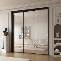 Porte coulissante triple à joint ultra-fin, système parfait, porte de séparation invisible pour cuisine, balcon, salon, usage domestique