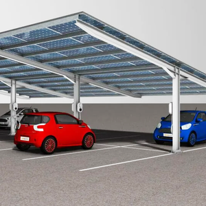 Sistema de Carport Solar de Acero al Carbono Moderno de Alta Calidad, Montaje en Suelo, para Estacionamiento de Vehículos, Resistente al Viento (60m/s) y Nieve (3KN/m) - Product Image 6