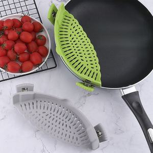 सब्जियों को पीने के लिए सिलिकॉन क्लिप-ऑन पॉट स्ट्रॉनर कोलैंडर का कॉलैंडर सुरक्षित - Product Image 2