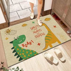 Tapis de porte rectangulaire en lin à imprimé vache, antidérapant, pour la cuisine, l'entrée et la décoration de la maison - Product Image 3