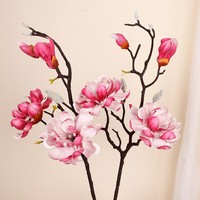 Realistische witte magnoliatak kunstbloem van PU zijde, handgemaakte bloemstuk voor thuis- en bruiloftdecoratie 11