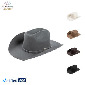 <span class=keywords><strong>Sombrero</strong></span> de Vaquera/Cowboy Personalizado Shinehats 2026 OEM de Diseño Exclusivo, de Fieltro Rígido, Ala Ancha, Estilo Western, Fedora de Lana Personalizada para Mujer - Product Image 1