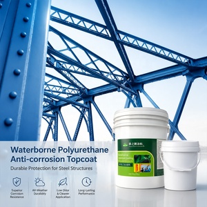 Revêtement anti-corrosion haute résistance pour l'ingénierie des structures en acier, finition polyuréthane liquide bicomposant mat à base d'eau - Product Image 1