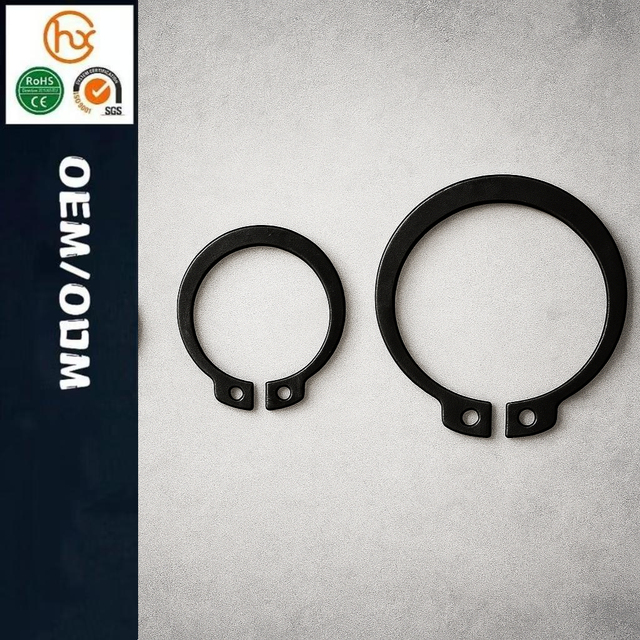 HX 65Mn GB894 Black Oxide Retaining Rings for General Industry Zinc Finish Shaft Steel Material