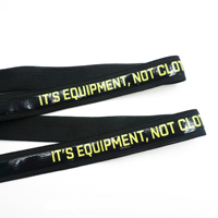 Bande élastique en silicone noire antidérapante de 1 pouce avec logo personnalisé imprimé, grip antidérapant pour vêtements de cyclisme, bande en caoutchouc