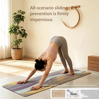 Tapis de yoga esthétique en gros, imprimé aurore, antidérapant, pour studios de fitness et boutiques