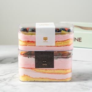 Vaso de Plástico Duro para Mousse Recipiente de Plástico PS para <span class=keywords><strong>Pastel</strong></span> Caja para Alimentos Empaque para Galletas Postres y Pudín - Product Image 5