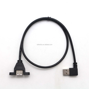 Cable de Extensión USB 2.0 Macho a Hembra para Montaje en Panel con Tornillo de Bloqueo, Cable de Datos de Carga Rápida para Computadora - Product Image 5