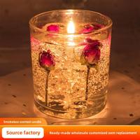 Velas de Cera de Soja Hechas a Mano de 350 g, Lindo Diseño Floral, Aroma a Jazmín, Juego de Regalo Personalizado para Bodas y Cumpleaños