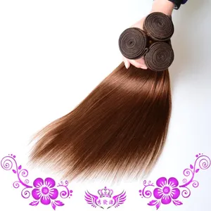 2024 Brazilian Human Hair Weave Brown Straight Hair Extensions 4 AliExpress Wholesale