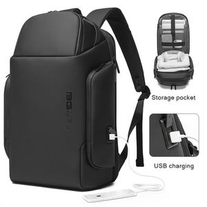 Sac à dos d'école pour ordinateur portable imperméable pour hommes, tendance étudiant, antivol, personnalisé, nouveau modèle d'usine, vente en gros, chargeur USB - Product Image 1