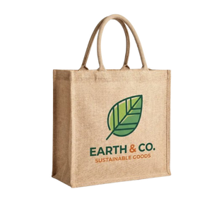 Natural <b>Jute</b> <b>Shopping</b> <b>Bags</b> with Durable Handles for Retail Stores Grocery Packaging Corporate Gifting Trade Shows Promotional - Product Image 1