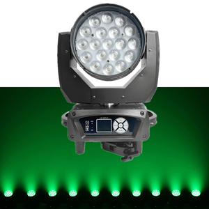 MAC <span class=keywords><strong>Aura</strong></span> 19PCS * 15W Led Zoom Wash Luz con cabezal móvil LED Wash Stage Lights para interior DJ Disco Concierto <span class=keywords><strong>Discoteca</strong></span> DMX512 Control - Product Image 1
