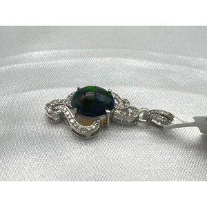 New Top selling Luxury BLACK <b>OPAL</b> Pendant 925 Sterling Silver, <b>Gift</b> Party Wedding Engagement Religious Ceremonies Events - Product Image 6