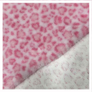 LongFine 100% poliester hangat nyaman rajutan bulu kelinci palsu kain selimut dengan kulit hewan cetak 500G untuk mantel selimut - Product Image 3