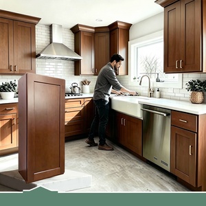 Cherry Shaker Style Kitchen Cabinet | Kitchen Cabinets For Residential Projects | Wholesale Kitchen Cabinets Ready To Assemble - Product Image 1