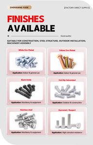 M8 M10 M12 M16 M20 亜鉛メッキ六角ボルト グレードM5 M6 M8 M10 六角ボルト 黒色酸化塗装 コーティングゴールド 工場価格でカスタマイズ可能 - Product Image 4