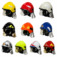 Casque de pompier avec visière anti-buée transparente et protection de nuque aluminisée pour une utilisation en toute sécurité