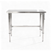 Table de travail relevable Heavybao, table de travail de cuisine commerciale, acier inoxydable, hauteur réglable, équipement de restauration