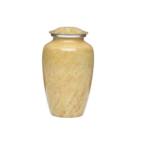 Urne classique moderne en aluminium multicolore en marbre fabriqué à la main pour adulte funérailles commémoratives crémation fait à la main adulte - Product Image 4