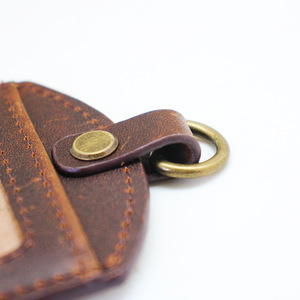 Boshiho Leather Badge <b>Holder</b> Opaque With Card Slot For Work <b>ID</b> Cards - Product Image 3