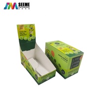 Boîtes d'emballage de présentation de comptoir de vente au détail en carton imprimé personnalisé pour barre énergétique de sucre pour snack et bonbon Bouchées de chocolat puissantes