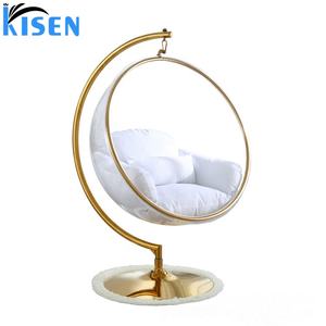 Foshan Kisen all'ingrosso di alta qualità nail spa salon cliente piccola sedia moderna tessuto di vetro pigro divano altalena pronto per la spedizione - Product Image 3