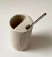 Vente chaude Populaire Portable Tasse À Eau En Céramique Tasse En Céramique Réutilisable Tasse À Café En Céramique Avec Couvercle Et Paille