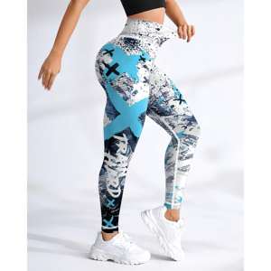 Leggings de yoga taille haute pour femmes, design punk élégant, taille élastique, respirant, extensible, rehaussement des hanches pour la course à pied, l'entraînement, approvisionnement ODM - Product Image 5