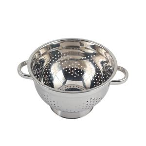 Strainer with Handle, <b>Dishwasher</b> Safe, Solid Base Mirror Polishing Self-draining Kitchen Colander - Product Image 2
