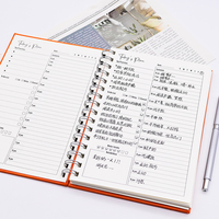 Cuaderno de Viaje A5 de 70 Hojas con Impresión Personalizada, Estilo Simple, Cubierta de Cuero, Apertura Plana, Diario para Estudiantes