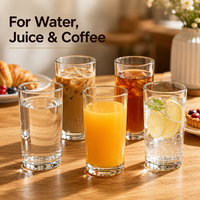 Fabrieksdirecte prijs drinkglazen luxe rechte glazen beker bulk 12oz 16oz voor bruiloft cadeau hotel restaurant café levering
