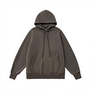 OEM New Winter High Street Streetwear Custom Logo Blank Drop Shoulder No <b>Strings</b> Oversized Regular Fleece <b>Hoodie</b> - Product Image 1