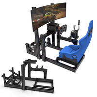 Perfil de Extrusión de Aluminio 4040 4080 Negro Plateado, Suministro de Fábrica de Aluminio Personalizado, para Simulador de Carreras, Cabina de Simulación de Conducción