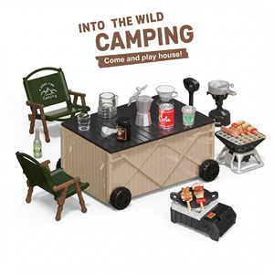 Juguete Coleccionable para Niños, Pequeña Casa de Juegos DIY, Accesorios para Escenas de Camping con Carrito, Regalo Sorpresa para Muñecas - Product Image 1