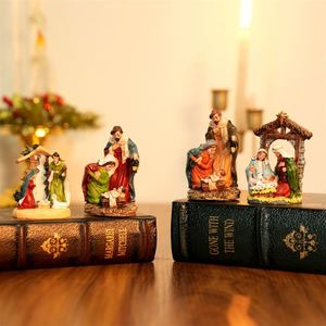 Nativity Scene Religious Resin Figurine-Artistic Christian Home Decor for Living Room & Bedroom - Product Image 3